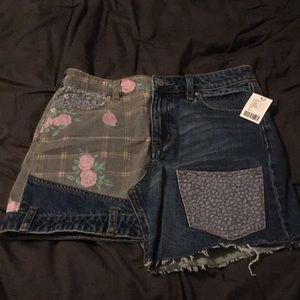 Urban Outfitters patchwork jean skirt